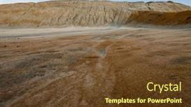 Presentation with polluted - Theme having dirty-and-polluted-soil background and a tawny brown colored foreground