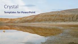  Presentation with dirty water - Amazing theme having dirty-and-polluted-soil backdrop and a sky blue colored foreground