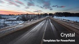  Presentation with asphalt road - Colorful slide set enhanced with dirty asphalt road with mix backdrop and a dark gray colored foreground