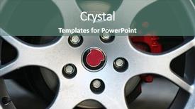  Presentation with car brake - Amazing PPT theme having dirty car wheel sport car backdrop and a ocean colored foreground