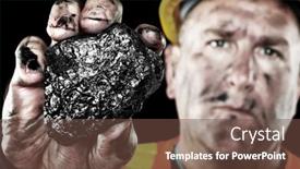  Presentation with energy source - Slide deck enhanced with dirty-coalminer-displays-a-lump background and a tawny brown colored foreground