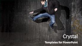  Presentation with old man - Presentation enhanced with dirty dancing - man jumping in old black background and a dark gray colored foreground