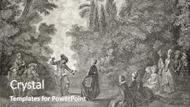  Presentation with journal - Colorful slide deck enhanced with dirty dancing - old illustration of rural dance backdrop and a gray colored foreground