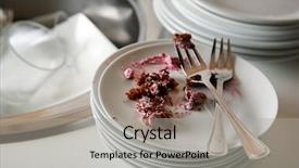  Presentation with kitchen - Amazing slide deck having dirty dishes and kitchen sink backdrop and a light gray colored foreground