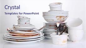  Presentation with dirt dirt texture dirty - Amazing slide deck having dirty dishes isolated on white backdrop and a sky blue colored foreground