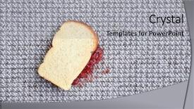  Presentation with coconut jam - Cool new slides with dirty food - sandwich with jam on carpet backdrop and a light gray colored foreground
