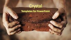  Presentation with holding hands old young - Amazing PPT layouts having dirty hands holding an old backdrop and a tawny brown colored foreground