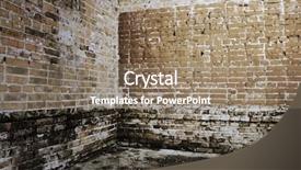  Presentation with corner - Theme having dirty interior with brick wall background and a coral colored foreground