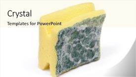  Presentation with old fashioned country kitchen - Cool new slides with dirty kitchen dish washing sponge backdrop and a blonde colored foreground