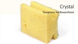  Presentation with kitchen - Slide deck consisting of dirty kitchen dish washing sponge background and a blonde colored foreground