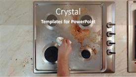  Presentation with dirt dirt texture dirty - Slide set enhanced with dirty-kitchen-stove-cooker-needs background and a  colored foreground