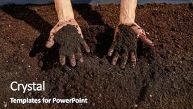  Presentation with urban agriculture - Slide deck featuring dirty on substratum of urban background and a wine colored foreground