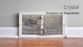  Presentation with duct - Slide set featuring dirty-register-wall-vent background and a light gray colored foreground