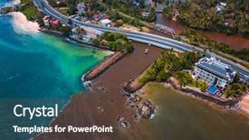  Presentation with sri lanka - PPT theme with dirty river flows into clear background and a tawny brown colored foreground