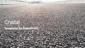  Presentation with asphalt road - Theme featuring dirty roads - close-up new asphalt road background and a gray colored foreground