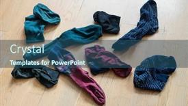  Presentation with socks - Theme having dirty-socks-pile background and a ocean colored foreground