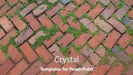  Presentation with brick - Beautiful slide set featuring dirty-texture-of-a-brick backdrop and a coral colored foreground