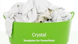  Presentation with laundry - Audience pleasing PPT theme consisting of dirty towel - laundry basket with whites backdrop and a seafoam green colored foreground