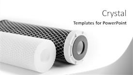  Presentation with dirty water - PPT theme having dirty-water-filter-cartridges background and a white colored foreground