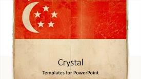  Presentation with dirt dirt texture dirty - Theme having dirty weathered flag of singapore background and a lemonade colored foreground