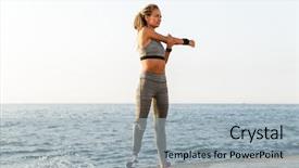  Presentation with prosthetic leg - Colorful PPT layouts enhanced with disability athletics - full length of concentrated disabled backdrop and a light gray colored foreground