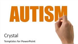  Presentation with autism awareness - Audience pleasing theme consisting of disability awareness - autism backdrop and a white colored foreground