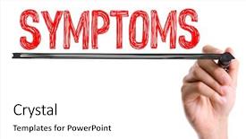  Presentation with symptoms - PPT theme featuring disability awareness - hand with marker writing background and a white colored foreground