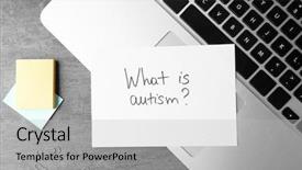  Presentation with autism - Slide deck featuring disability awareness - sheet of paper with written background and a light gray colored foreground