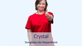 Presentation with down syndrome children disability school - Audience pleasing PPT layouts consisting of disability rights - young adult woman with down backdrop and a  colored foreground