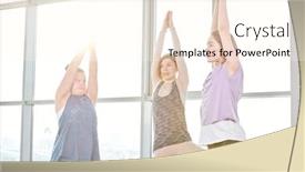  Presentation with physical therapy fracture leg - Beautiful PPT theme featuring disable-girl-repeating-physical-exercise backdrop and a cream colored foreground