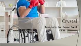  Presentation with injury - Theme with disabled-boxer-at-wheelchair-recovering background and a light gray colored foreground