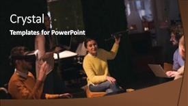  Presentation with virtual work - Amazing presentation theme having disabled-businessman-in-a-wheelchair backdrop and a black colored foreground