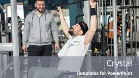  Presentation with wheelchair - Beautiful theme featuring disabled-man-in-wheelchair-working backdrop and a gray colored foreground