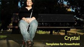  Presentation with blind people - Amazing PPT theme having disabled people - blind woman enjoys the afternoon backdrop and a tawny brown colored foreground
