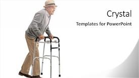  Presentation with shot - Beautiful PPT layouts featuring disabled people - full length profile shot backdrop and a white colored foreground