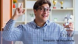  Presentation with wheelchair - PPT theme consisting of disabled student studying at home on wheelchair background and a teal colored foreground