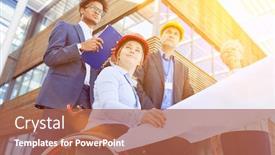  Presentation with disabled people - Presentation theme featuring disabled-woman-in-a-wheelchair background and a red colored foreground