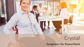  Presentation with inclusion - Theme enhanced with disabled-woman-in-wheelchair background and a soft green colored foreground