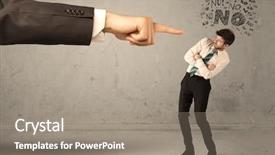  Presentation with employee - Beautiful presentation theme featuring disagreeing and arguing with boss backdrop and a  colored foreground