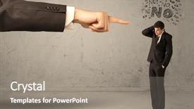  Presentation with employee - Cool new slides with disagreeing and arguing with boss backdrop and a  colored foreground