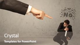  Presentation with employee - Slide set featuring disagreeing and arguing with boss background and a  colored foreground