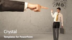 Presentation with employee - Audience pleasing slide set consisting of disagreeing and arguing with boss backdrop and a  colored foreground