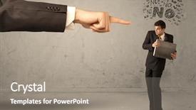  Presentation with employee - Audience pleasing presentation theme consisting of disagreeing and arguing with boss backdrop and a  colored foreground