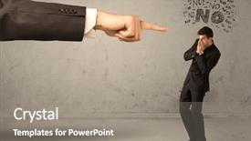  Presentation with employee profile company concept - Theme with disagreeing and arguing with boss background and a gray colored foreground