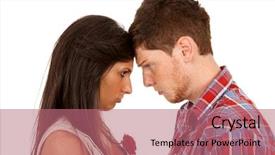  Presentation with anatomical head - Cool new slides with disagreement couples - couple going head to head backdrop and a coral colored foreground