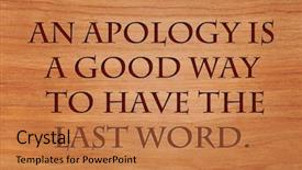  Presentation with apology - Beautiful theme featuring disagreement statements - apology is a good way backdrop and a coral colored foreground