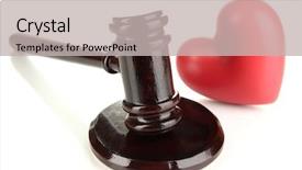  Presentation with broken heart - Presentation theme enhanced with disagreement statements - concept of broken heart because background and a light gray colored foreground