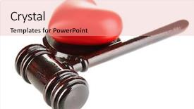  Presentation with broken heart - Slides having disagreement statements - concept of broken heart because background and a coral colored foreground