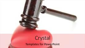  Presentation with divorce - Colorful slide set enhanced with disagreement statements - concept of broken heart because backdrop and a coral colored foreground