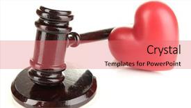  Presentation with broken heart - Presentation consisting of disagreement statements - concept of broken heart because background and a coral colored foreground